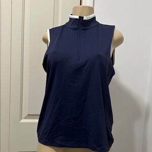 J. McLaughlin Navy Sleeveless Tank Top